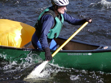 Whitewater canoeing on the Sugar River